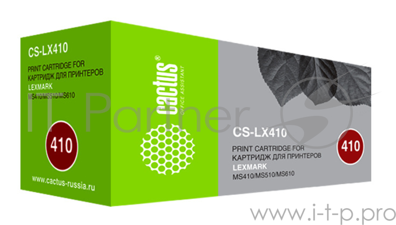 Тонер Картридж Cactus CS-LX410 50F0XA0 черный для Lexmark MS410/MS415/MS410d/MS415dn/MS4 (10000стр.)