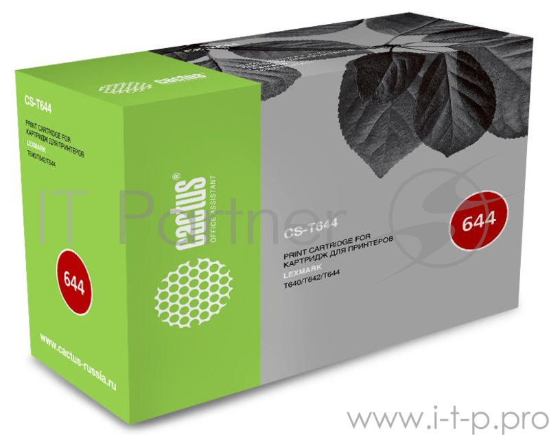 Тонер Картридж Cactus 64036SE CS-T644 черный (21000стр.) для Lexmark T640/T642/T644