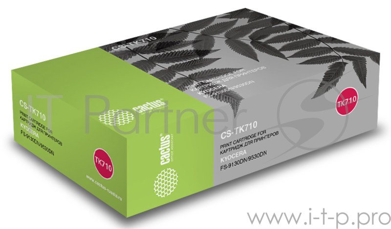 Тонер Картридж Cactus CS-TK710 черный (40000стр.) для Kyocera Mita FS 9130/9130DN/ 9530