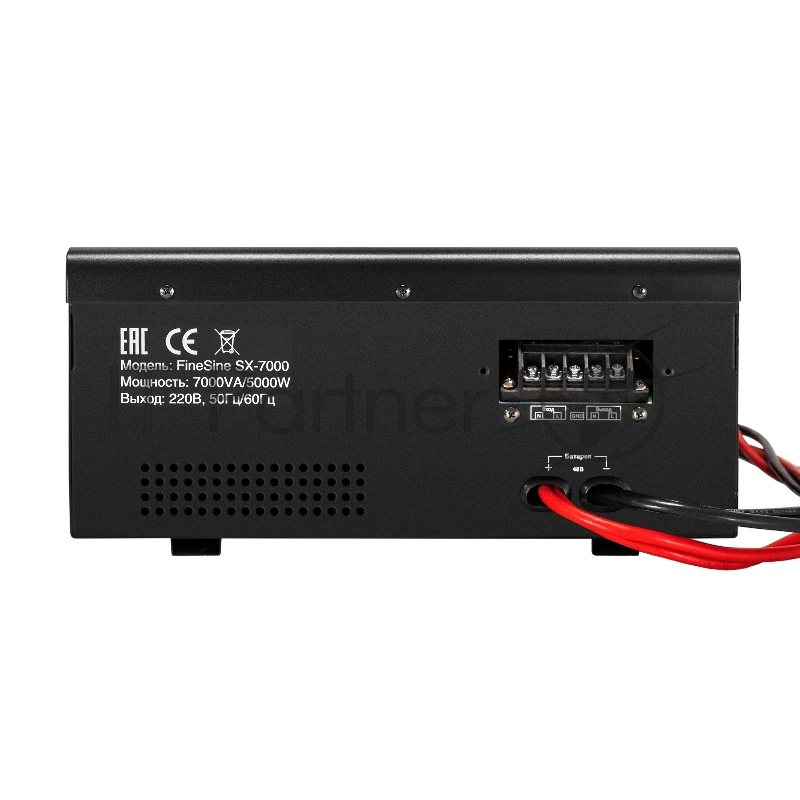 Комплект ИБП EX296005RUS + батарея 75Aч EX285653RUS 4шт (инвертор, синус, для котла, настенный) ExeGate FineSine SX-7000.LCD.AVR.2SH.T <7000VA/5000W, чистая синусоида, цветной LCD-дисплей, AVR, 2*Schuko+клеммы, линейно-интерактивный, крепление настен