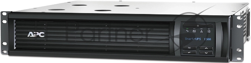 Источник бесперебойного питания APC Smart-UPS 1500VA/1000W, RM 2U, Line-Interactive, LCD, Out: 220-240V 4xC13 (2-Switched), SmartSlot, USB, SmartConnect, Black, 1 year warranty (REP: SMT1500RMI2U)