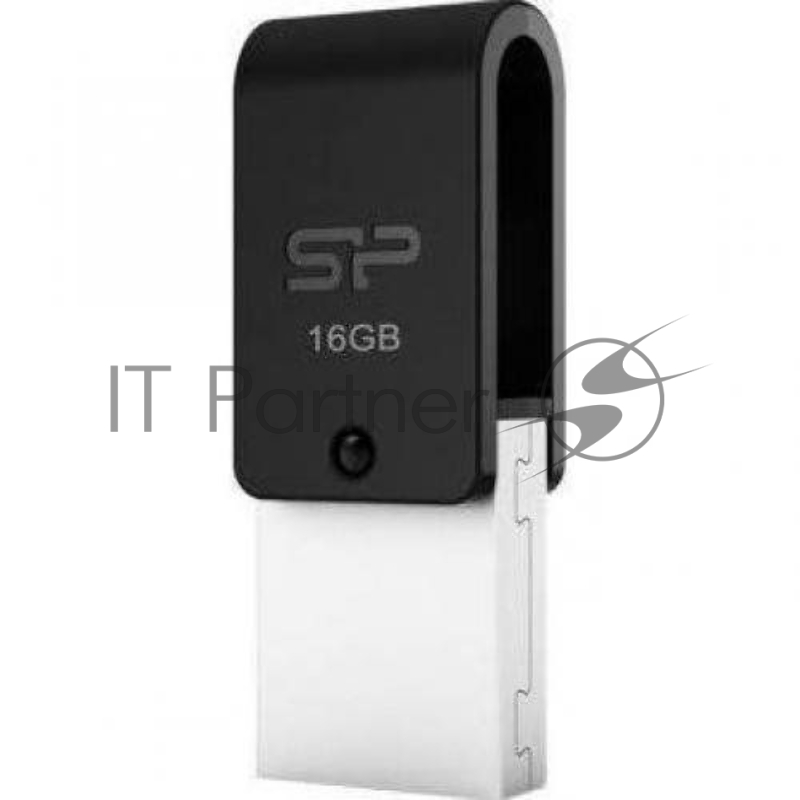 Флеш накопитель 16Gb Silicon Power Mobile X21 OTG, USB 2.0/MicroUSB, Черный