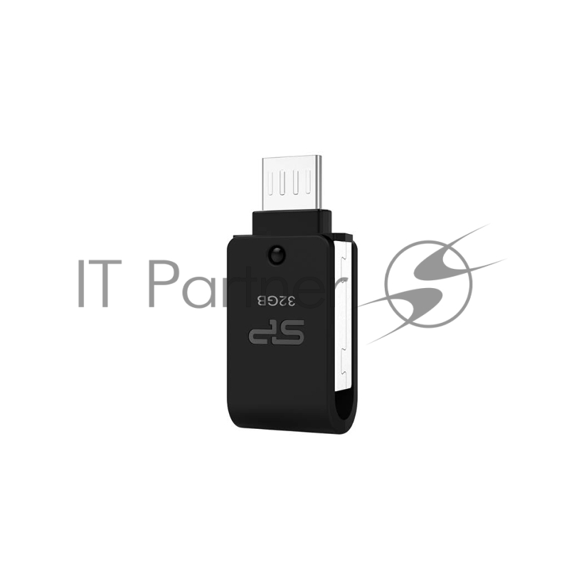 Флеш накопитель 16Gb Silicon Power Mobile X21 OTG, USB 2.0/MicroUSB, Черный