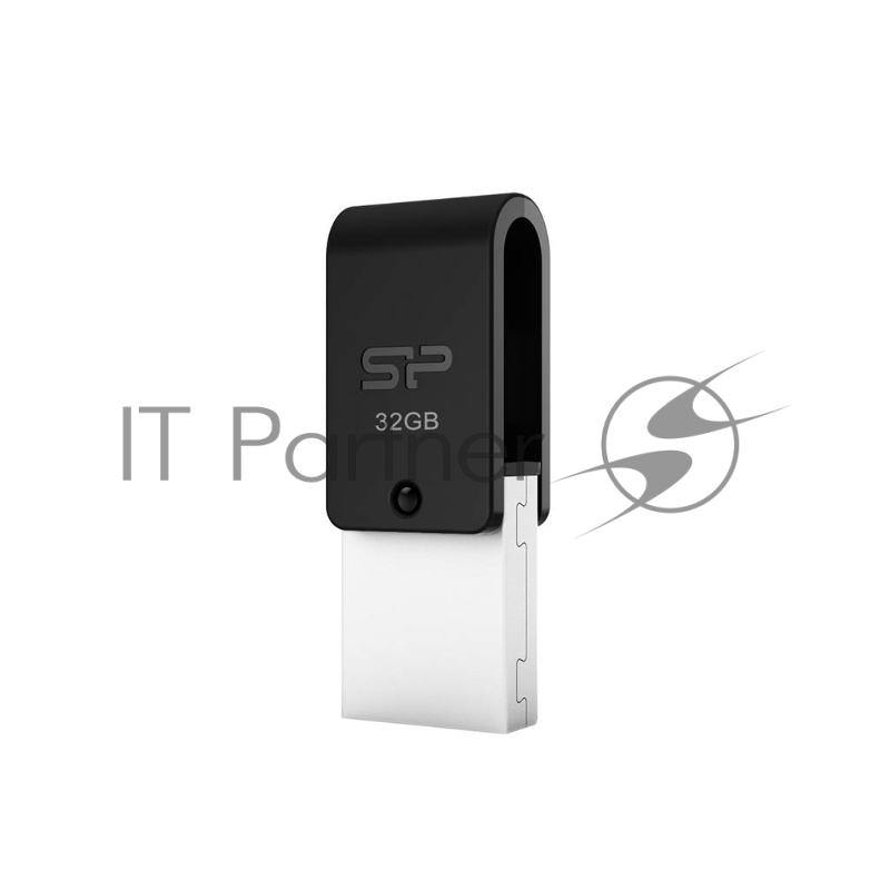 Флеш накопитель 16Gb Silicon Power Mobile X21 OTG, USB 2.0/MicroUSB, Черный