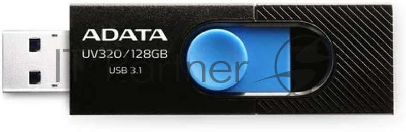 Флеш накопитель 128GB A-DATA UV320, USB 3.2, черный/голубой