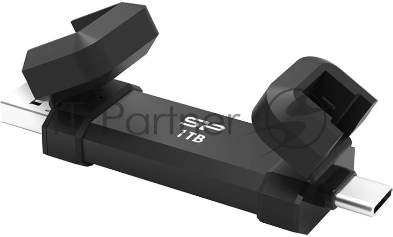 Флеш накопитель 1TB Silicon Power DS72, USB 3.2/Type-C, Черный, read/write 1050/850Mb/s