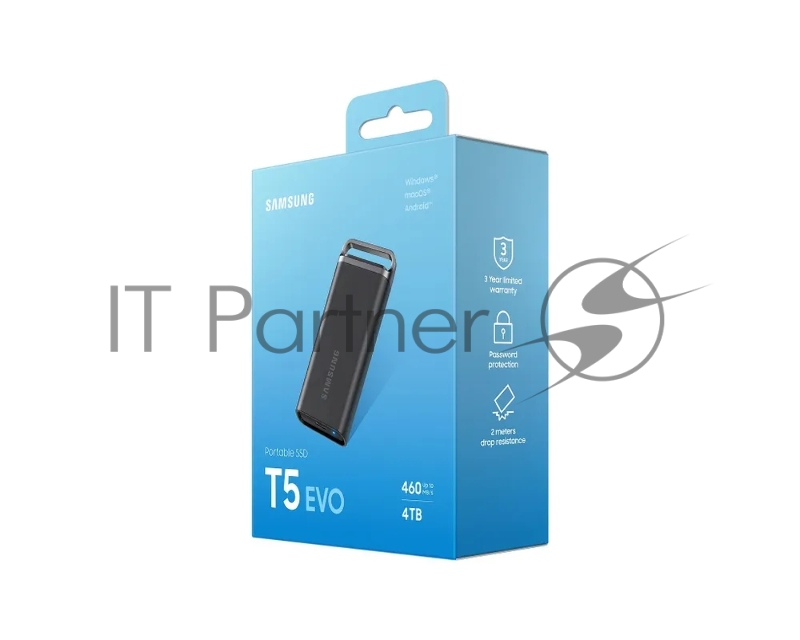 Внешний накопитель SSD Samsung T5 EVO External 4Tb (1024GB) BLACK USB 3.2 (MU-PH4T0S/WW) 1year