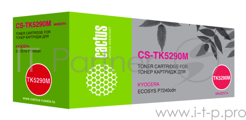 Тонер Картридж Cactus CS-TK5290M пурпурный (13000стр.) для Kyocera ECOSYS P7240cdn
