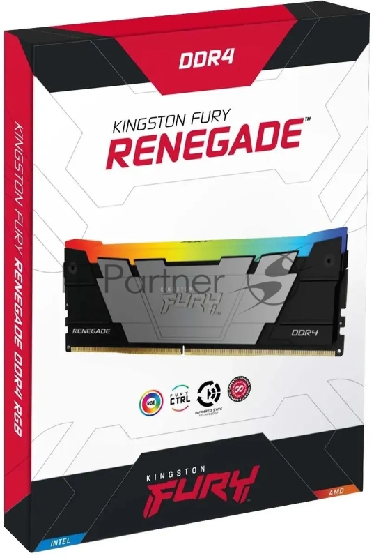 Оперативная память Kingston 16GB 4600MT/s DDR4 CL19 DIMM (Kit of 2) FURY Renegade RGB, EAN: 740617338256