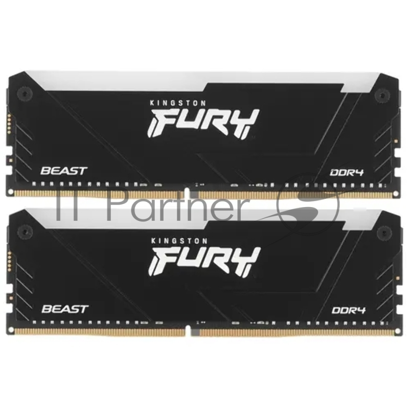 Оперативная память Kingston 64GB 3600MT/s DDR4 CL18 DIMM (Kit of 2) FURY Beast RGB