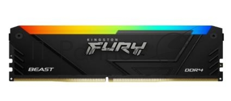 Оперативная память Kingston 64GB 3600MT/s DDR4 CL18 DIMM (Kit of 2) FURY Beast RGB