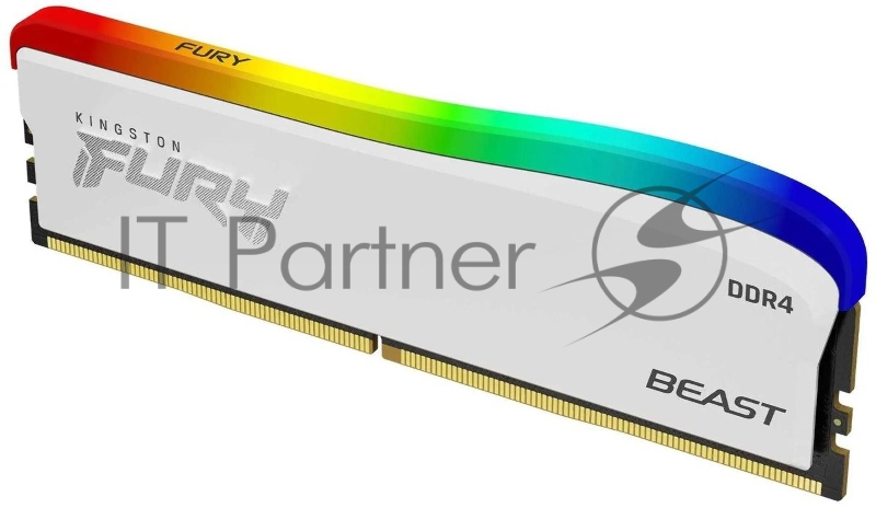 Оперативная память Kingston 16GB 3200MT/s DDR4 CL16 DIMM FURY Beast White RGB SE, EAN: 740617330380
