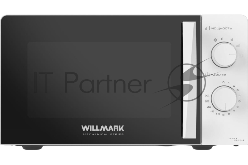 Микроволновая печь WILLMARK WMO-201MW (20л, 700Вт, механич.ПУ, ручка д/л откр.дв.,6 ур.мощн., белая)