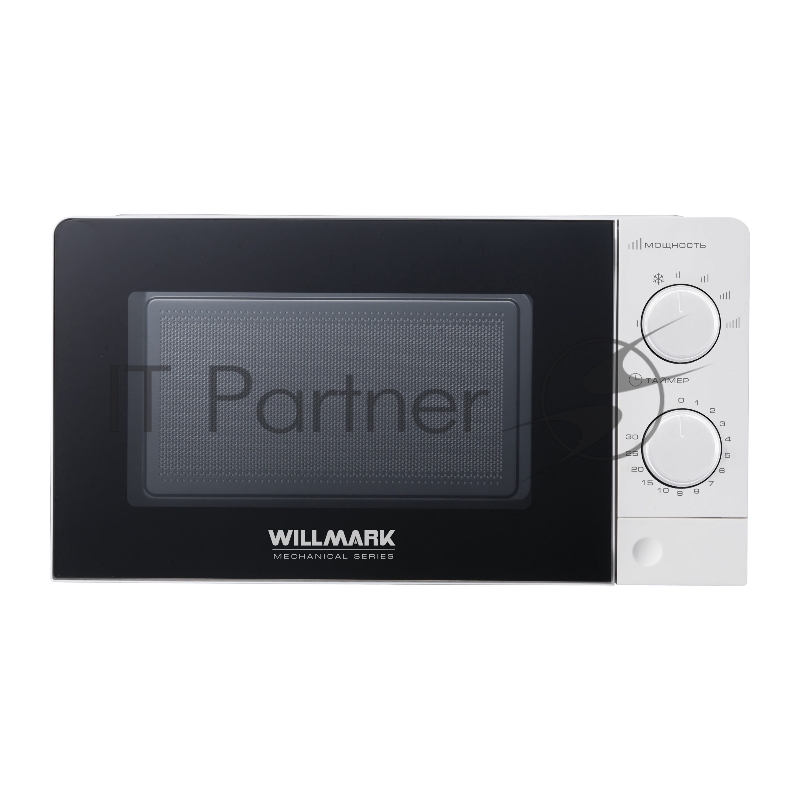 Микроволновая печь WILLMARK WMO-202MW (20л,700Вт,механич.ПУ,кнопка д/л откр.дверцы,6 ур.мощн.,белая)