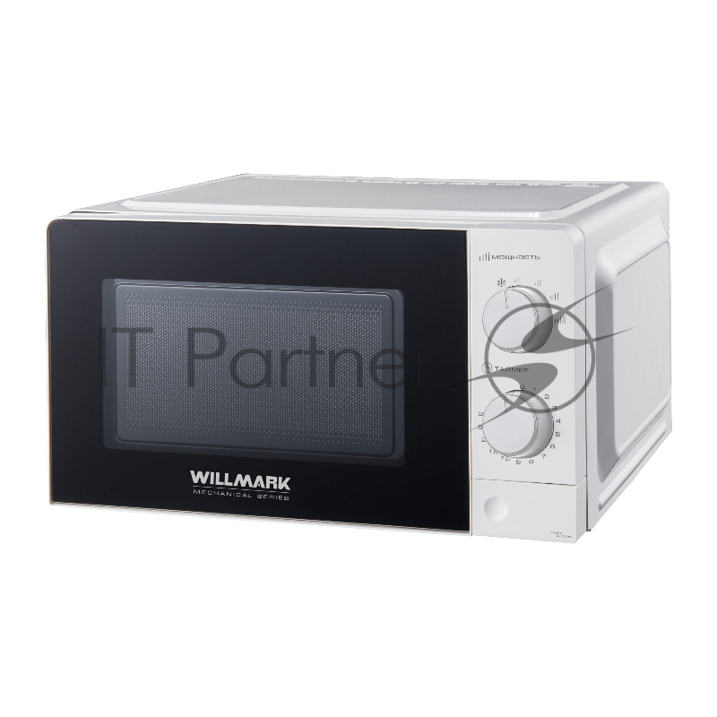 Микроволновая печь WILLMARK WMO-202MW (20л,700Вт,механич.ПУ,кнопка д/л откр.дверцы,6 ур.мощн.,белая)
