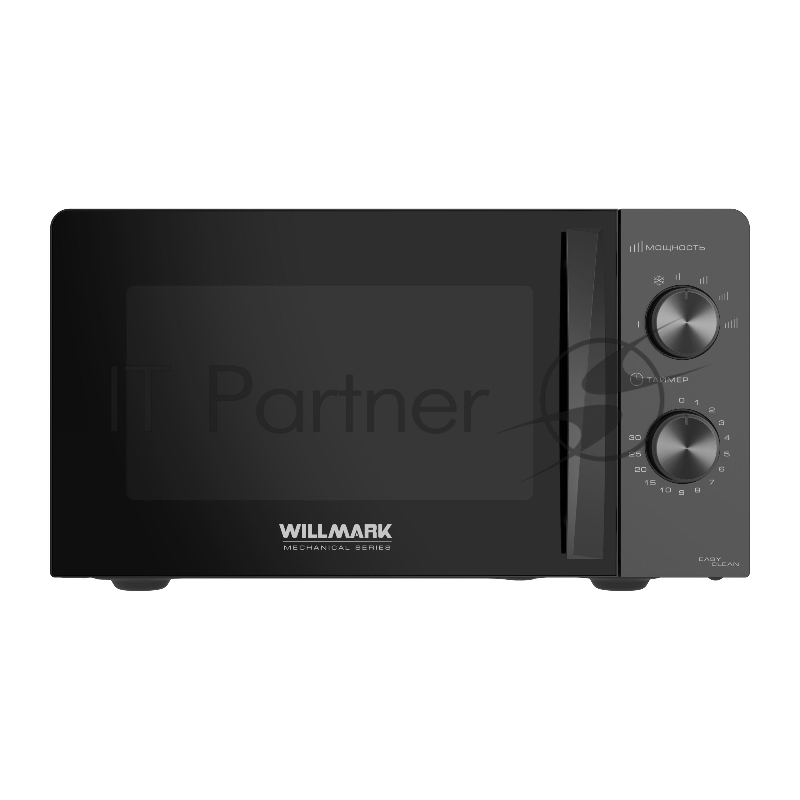 Микроволновая печь WILLMARK WMO-201MB (20л, 700Вт, механич.ПУ, ручка д/л откр.дв,6 ур.мощн., черная)