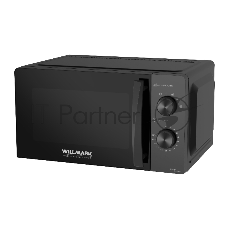 Микроволновая печь WILLMARK WMO-201MB (20л, 700Вт, механич.ПУ, ручка д/л откр.дв,6 ур.мощн., черная)