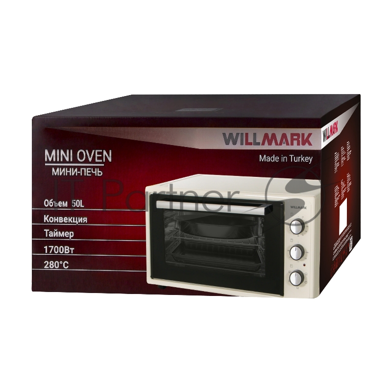 Духовка электрическая WILLMARK WOF-405B (40л,эмал.внутр.поверх,лампа,т бежевый., 1400Вт)