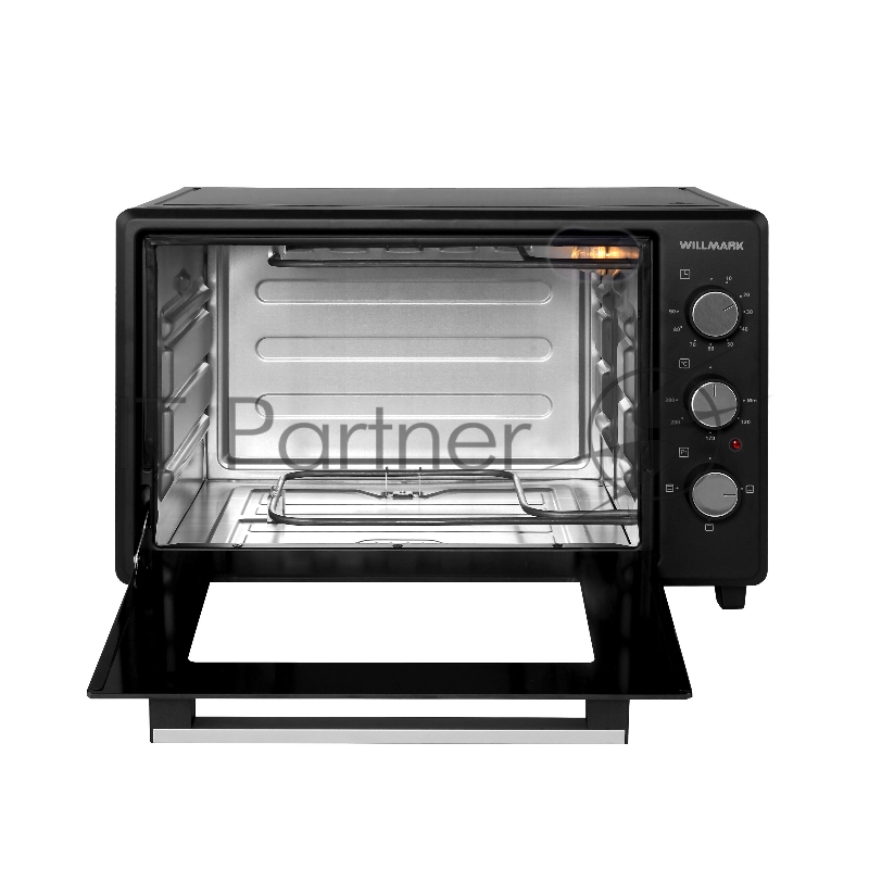 Духовка электрическая WILLMARK WOF-405BL (40л,эмал.внутр.поверх,лампа,т черн., 1400Вт)