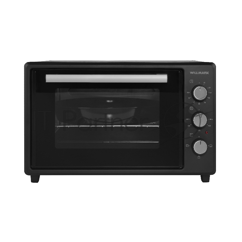 Духовка электрическая WILLMARK WOF-405BL (40л,эмал.внутр.поверх,лампа,т черн., 1400Вт)