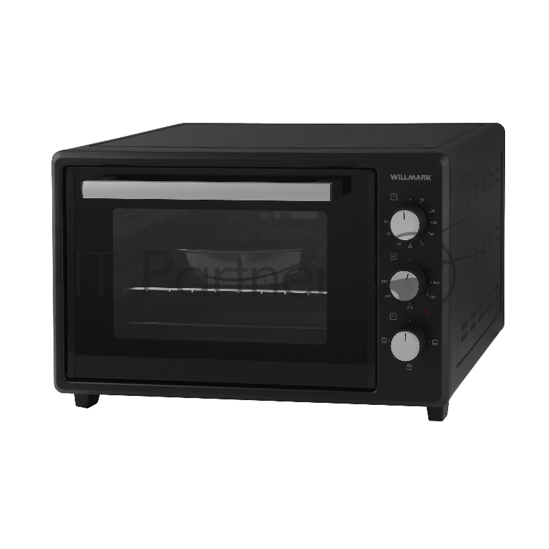Духовка электрическая WILLMARK WOF-405BL (40л,эмал.внутр.поверх,лампа,т черн., 1400Вт)