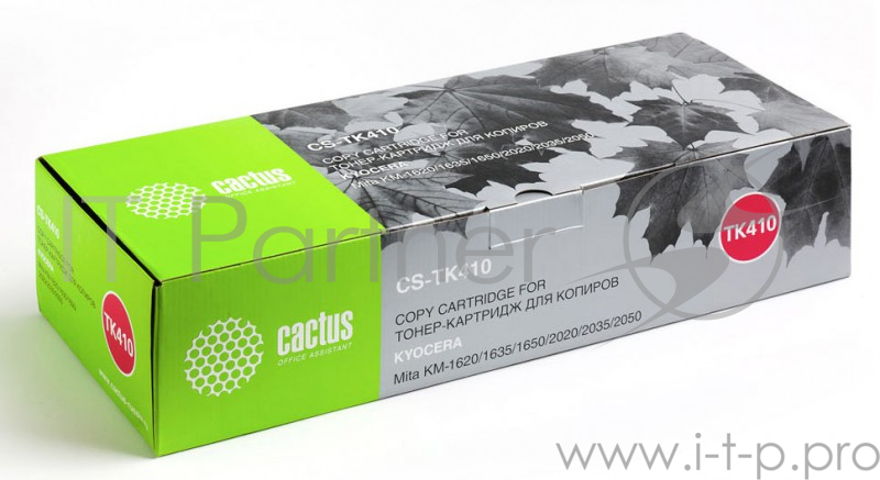 Тонер Картридж Cactus CS-TK410 черный для Kyocera Mita FS 1620/1635/1650/2020/2035/2050 (15000стр.)
