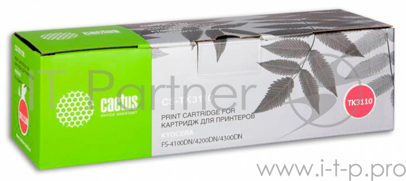 Тонер Картридж Cactus CS-TK3110 черный для Kyocera Ecosys FS-4100DN/4200DN/4300DN (15500стр.)