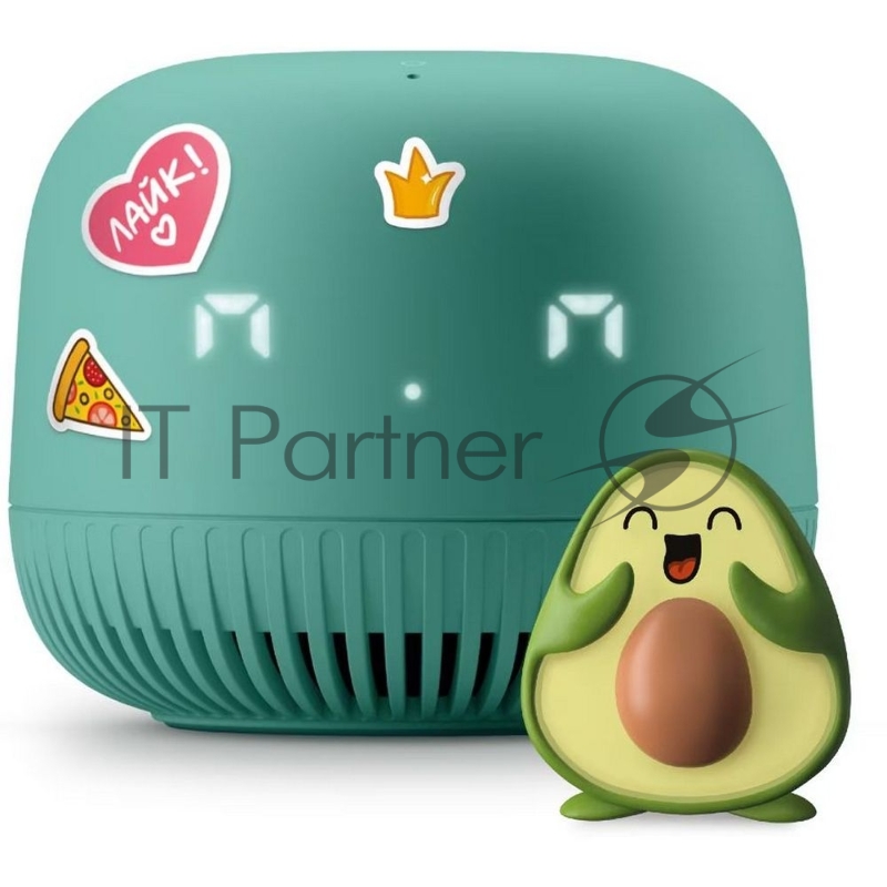 Умная колонка VK Капсула Нео с Марусей, 5Вт, с LED-часами, цвет: зеленый/green