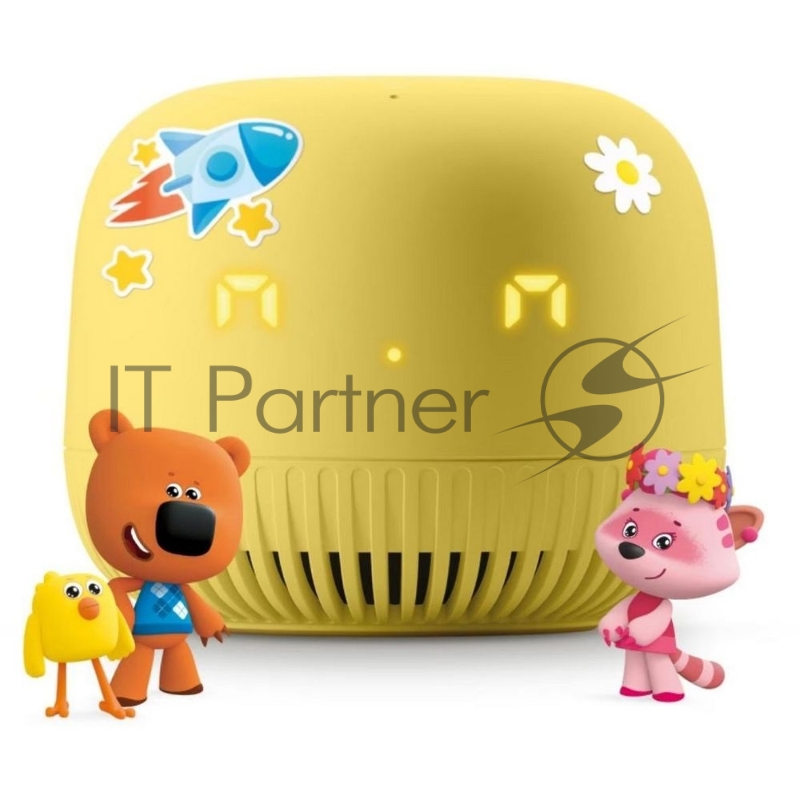 Умная колонка VK Капсула Нео с Марусей, 5Вт, с LED-часами, цвет: жёлтый/yellow