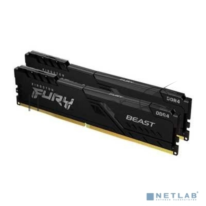 Память оперативная Kingston 64GB 3200MHz DDR4 CL16 DIMM (Kit of 2) FURY Beast Black