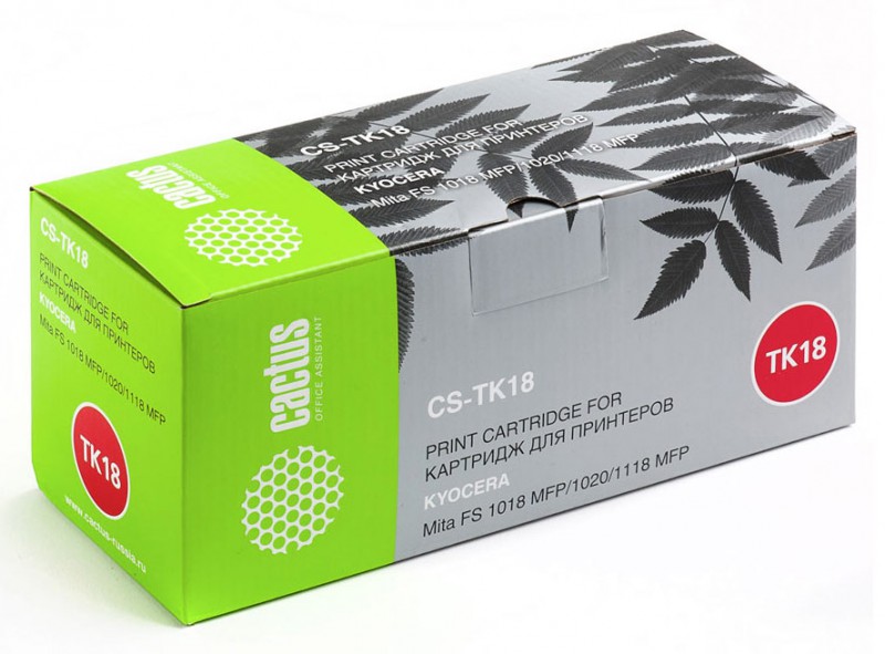 Тонер Картридж Cactus CS-TK18 черный для Kyocera Mita FS 1018/1020/1118 (7200стр.)