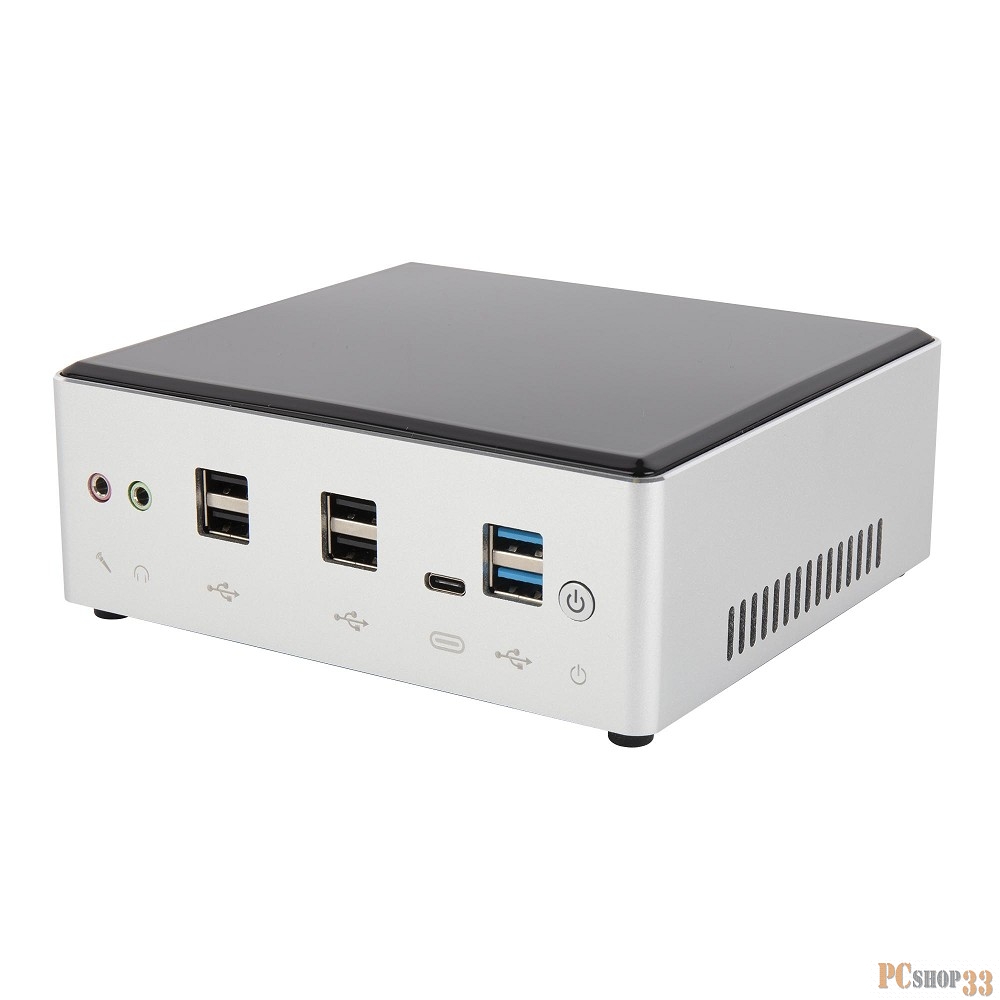 Платформа ПК Nettop HIPER NUG, Intel Core i3-10110U, 2* DDR4 SODIMM 2400MHz, UHD-графика Intel (DP + HDMI), 1*Type-C, 4*USB2.0, 4*USB3.0, 2*LAN, 1*2.5HDD, WiFi, VESA