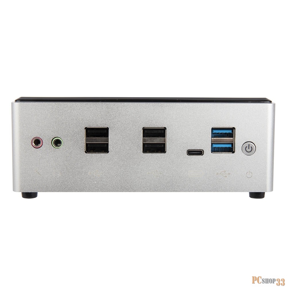 Платформа ПК Nettop HIPER NUG, Intel Core i3-10110U, 2* DDR4 SODIMM 2400MHz, UHD-графика Intel (DP + HDMI), 1*Type-C, 4*USB2.0, 4*USB3.0, 2*LAN, 1*2.5HDD, WiFi, VESA