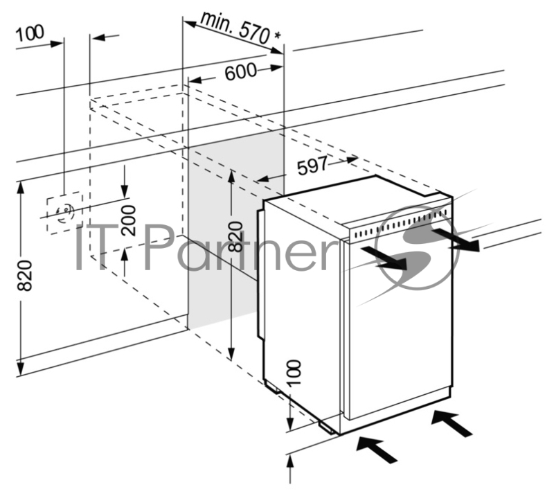 Встраиваемая морозильная камера Liebherr/ высота 82см с учетом верхней фронтальной вент. решетки, Comfort, SmartFrost, 3 контейнера, крепление декоративной панели 4мм к рамкам по периметру двери, монтаж под столешницу