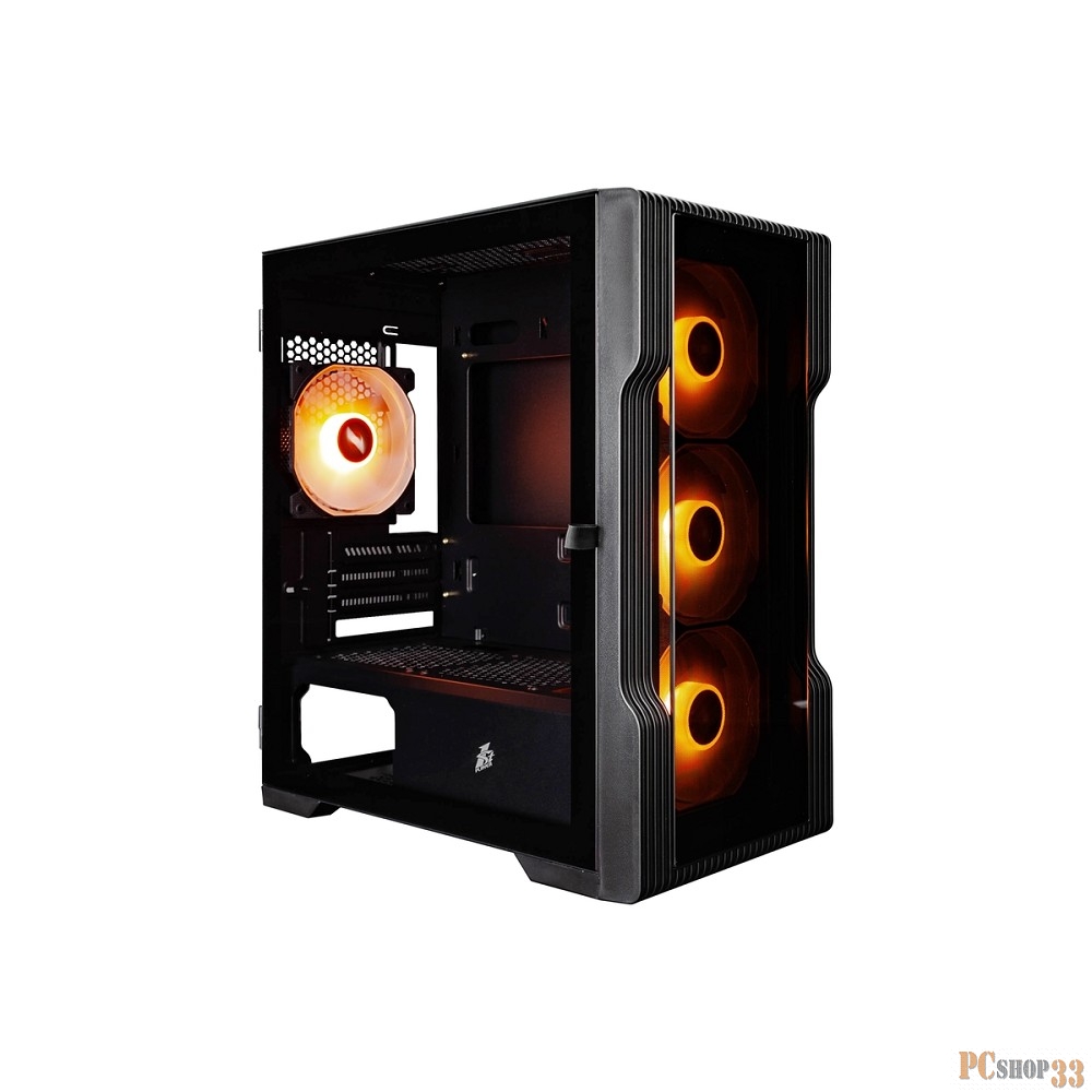 Корпус 1STPLAYER TRILOBITE T3-G ARGB Black / mATX / 4x 120mm ARGB fans inc. / T3-G-BK-4F2(AP)