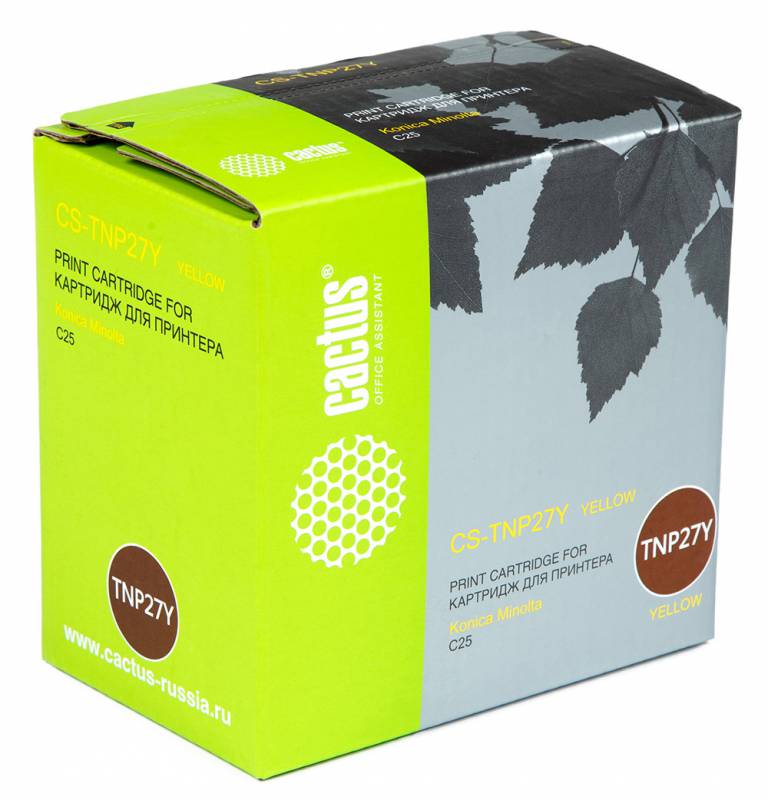 Тонер Картридж Cactus CS-TNP27Y желтый для Minolta C25 (6000стр.)