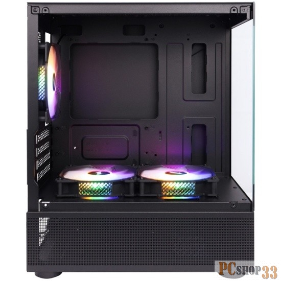Корпус 1STPLAYER MIKU Mi2-A Black / mATX / 3x120mm LED fans / Mi2-A-BK-2F1R-1F1
