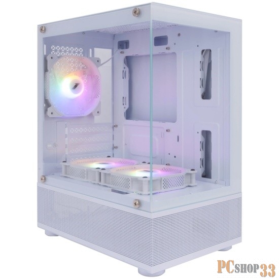 Корпус 1STPLAYER MIKU Mi2-A White / mATX / 3x120mm LED fans / Mi2-A-WH-2F1R-W-1F1-W
