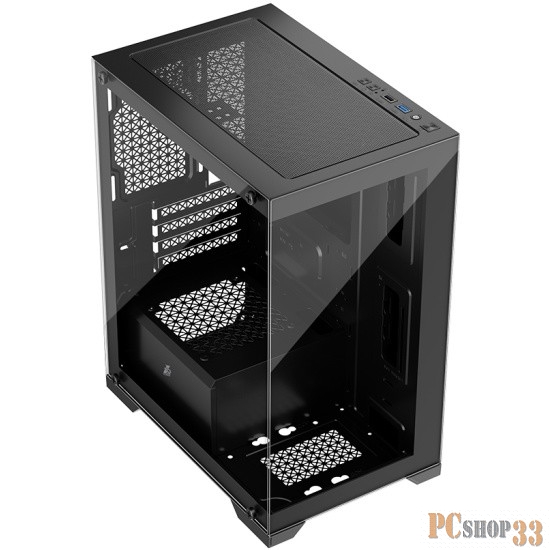 Корпус 1STPLAYER MIKU Mi2 Black / mATX / 3x120mm LED fans / Mi2-BK-3F1