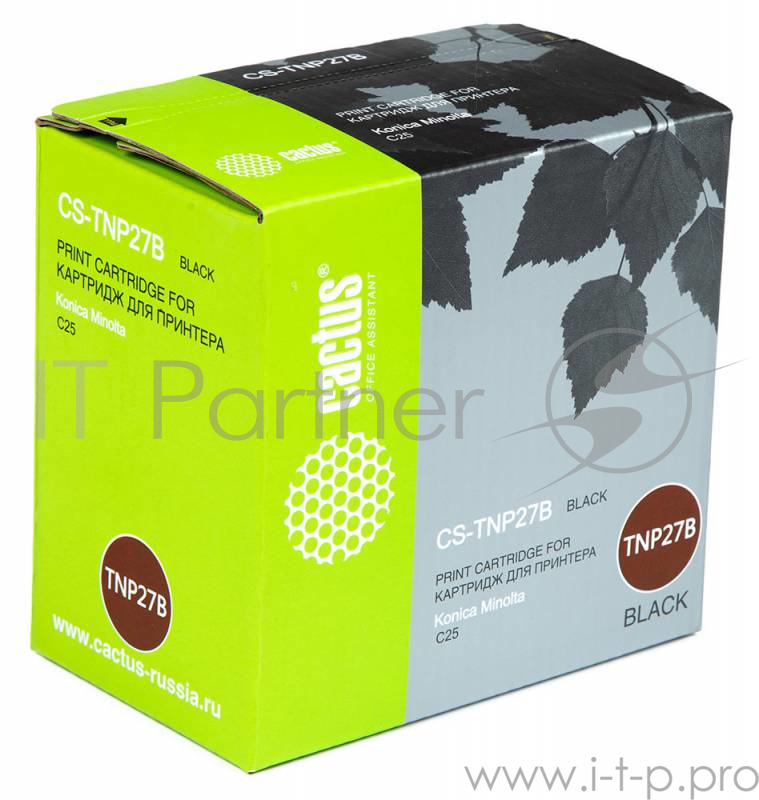 Тонер Картридж Cactus CS-TNP27B черный для Minolta C25 (6000стр.)