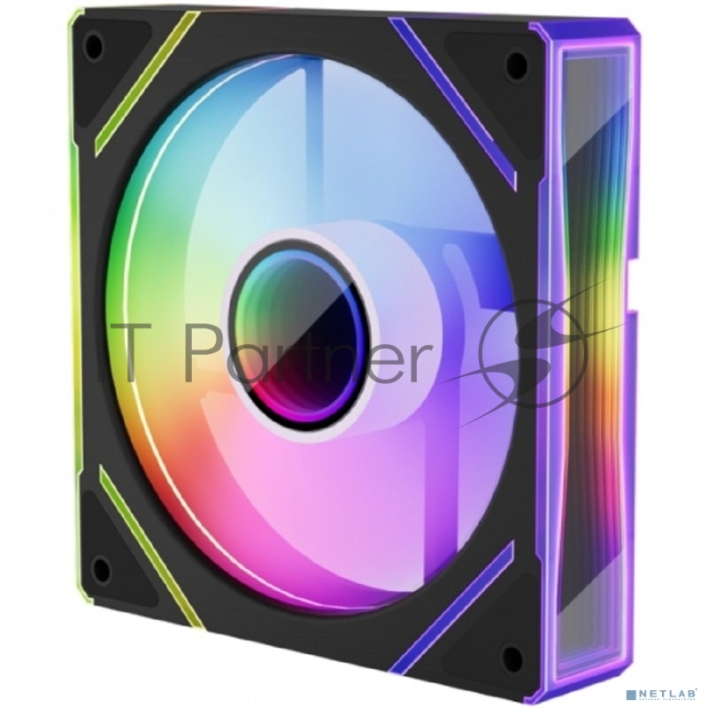 Вентилятор для корпуса 1STPLAYER FC(AP)-BK-1IN1 Black 120mm, ARGB, PWM, 600-1800rpm, 3pin