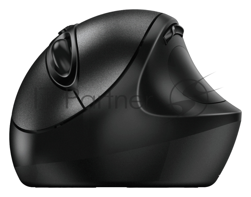 Мышь беспроводная Ergo 8300S черная (black), вертикальная эргономичная бесшумная мышь с подставкой для большого пальца