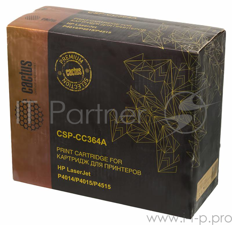 Тонер Картридж Cactus CSP-CC364A PREMIUM черный для HP P4014/P4015/P4515 (15000стр.)
