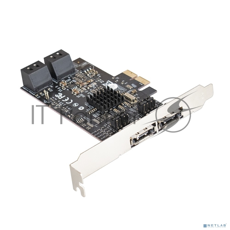 Контроллер ExeGate EXE-504 PCI-E 2.0, SATA3 RAID, 4 int+2 ext (OEM)