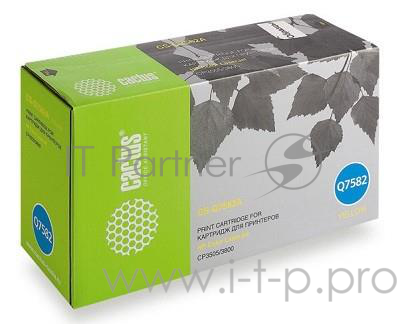 Тонер Картридж Cactus CS-Q7582A желтый для HP LJ CP3505/3800 (6000стр.)