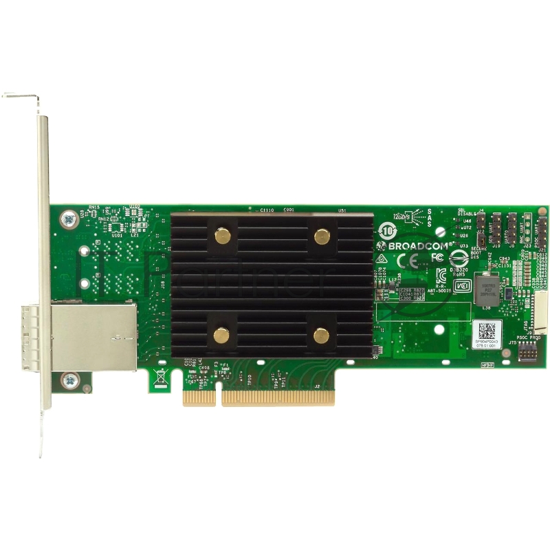 Адаптер SAS 9500-8e SGL (05-50075-01) PCIe Gen4 x8 LP, Tri-Mode SAS/SATA/NVMe 12G HBA, 8port(2*ext SFF8644), 3808 IOC