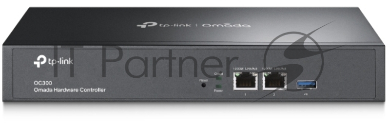 Контроллер TP-Link Omada hardware Controller OC300, 2 gigabit ethernet ports, 1 USB 3.0 port, managed up to 500 Omada Access Points/Switch/Gateway, support batch configuration, firmware upgradation, intelligent network monitoring and captive portal,