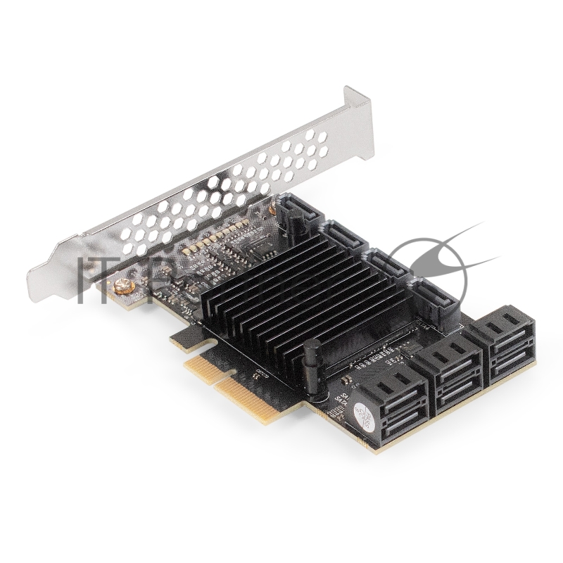 Контроллер ExeGate EXE-510 (PCI-E x4, SATA3 6Gb/s, 10 int, ASMedia Chipset ASM1166+JMB575)