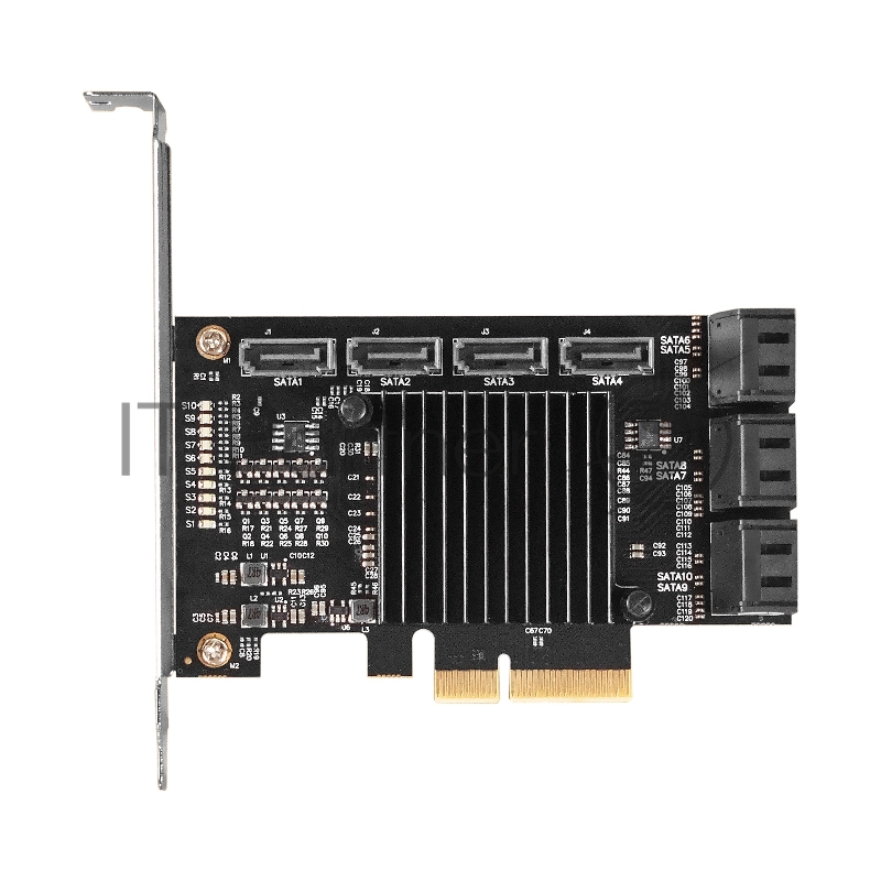 Контроллер ExeGate EXE-510 (PCI-E x4, SATA3 6Gb/s, 10 int, ASMedia Chipset ASM1166+JMB575)