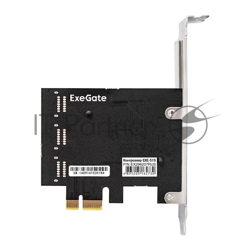Контроллер ExeGate EXE-516 (PCI-E x1 v2.0, SATA3 6Gb/s, 6 int, ASMedia Chipset ASM1166)